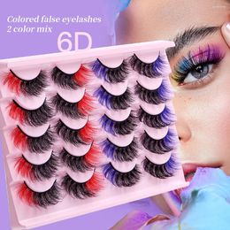 False Eyelashes 10 Pairs Of Colorful 8D Curly Natural Makeup Stage Extensions Selling