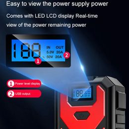 28000mAh Portable Car Jump Starter Power Bank 12V 800A Car Booster Charger Starting Device Petrol Diesel Car Emergency Booster