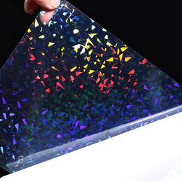 A4 Waterproof Quick-Drying Laser Adhesive Transparent Broken Glass Pattern Vinyl Sticker Inkjet Adhesive Printing Paper 20pcs
