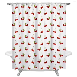 Shower Curtains Cherry Fruit Retro Waterproof Bath Home Decor Modern Luxury Bathroom Curtain