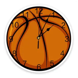 Wall Clocks Basketball Round Clock Modern Design Kitchen Hanging Watch Home Decor Silent