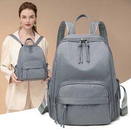 Version Korean Backpack for Women Simple and Fashionable 2024 Oxford Cloth Anti-theft Large Capacity Travel Bag Casual Trend