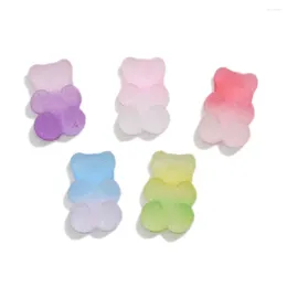 Decorative Flowers 50/100pcs 10 16MM Mixed Cute PVC Soft Candy Gummy Bear Cabochons Sweet Flatback Charms For DIY Decoration