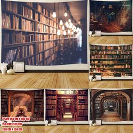 Tapestries Elegant Book Smell Wall Hanging Tapestry Decoration North America 3D Bedroom Bedspread Sheets Cloth Camping Carpet 95x73cm