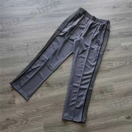 Men's Pants Needle Track Pant Multicolor Stripe Needles Pants Men Women 1 1 High Quality Classic Embroidered Butterfly Needles Track Pants 551