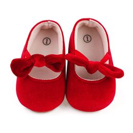 Spring Baby Shoes Solid Bow Newborn Boys Girls Soft Prewalkers Shoes Toddler First Walkers Infant Anti-slip Casual Shoes