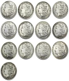 US 13pcs Morgan Dollars 18781893 CC Different Dates Mintmark craft Silver Plated Copy Coins metal dies manufacturing 257930582802802