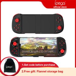 Gamepads Ipega PG9217 Wireless Bluetooth Gamepad PUBG Mobile Game Controller Joystick For Smartphones Android iOS PC Console Control