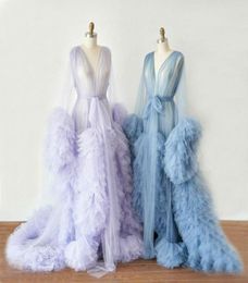 Maternity Robes Boutique Occasion Dresses Women Long Tulle Bathrobe Dress Po Shoot Birthday Party Bridal Fluffy Evening Sleepwe5945141