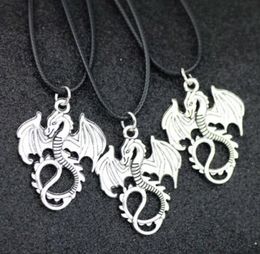 50pcs Lot Cool Dragon Pendants Necklaces Alloy Charms Jewellery whole HJ1916952406