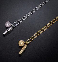 Chain Necklace Women Round Pendant Stainless Steel Hip Hop Long Men Fashion Gold Jewellery The Neck NecklacesPendant Necklaces3020617
