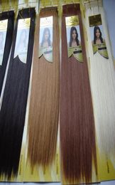 7 Цветов Джанет Коллекция Encore без упаковки человеческих волос смешивает Futura Fiber Yaki Straight Blavend Pating7663747