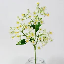 Decorative Flowers Flower Arrangement Ornament Faux Branch With Leaves For Home Wedding Party Decor 39 Head Floral Indoor