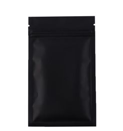 High quality 100 X Metallic Mylar ziplock bags flat bottom Black Aluminium foil small zip lock plastic bags9162270