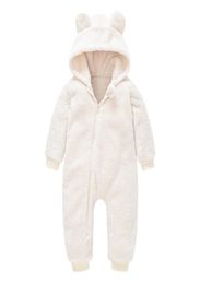 Infant Newborn Baby Clothes Faux Fur Coat Rompers For Girls Boys Bear Winter Warm Thick Snowsuit Hooded Thickened Coat Jumpsuit 209188320