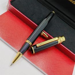 MOM Ca Santos De Rollerball Pens Black Blue Red Luxury Office Supplies Ball Pens Writing Stationery Gift Gold Silver Clip Design