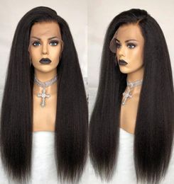 Kinky Straight Wig Full Lace Human Hair Wigs for Black Women 250 Density U Part Wig Yaki Full Lace Wig Lace Front Wigs EverBeauty2946175