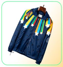 Fashion Men Jacket Wind Coat Long Sleeve Zipper Windbreaker Jacket Mens Letter Print Autumn and Winter Casual Top Clothes Asian Si8721010