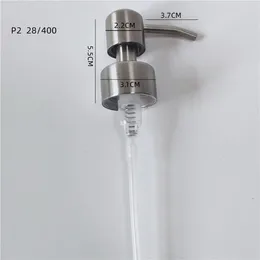 Liquid Soap Dispenser 304 Stainless Steel Pump Head Emulsion Nozzle Matching For Body Hand Shampoo Shower Gel Parts