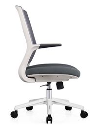Grey white frame computer chair for household use, swivel chair for office/conference room staff