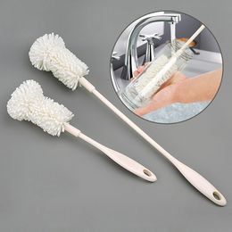 Household Long Handle Sponge Brush Cup Scrubber Glass Cleaner Drink Wineglass Bottle Brush Kitchen Cleaning Tool