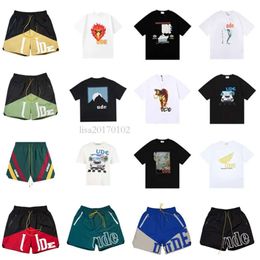 Mens T-shirt Designer Loose Outdoor Casual Sports Suit Beach Shorts Womens Cotton Short Sleeved Shirt Everything with Rude Tshirt Quick-dr s