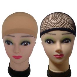 High Elasticity Stocking Mesh Wig Caps Hats Hair Net Invisible HD Wig Cap For Lace Front Wigs Transparent Stocking Wig Caps