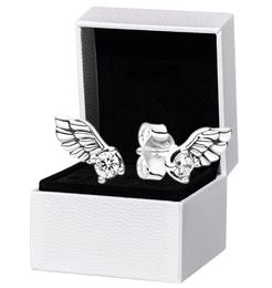 925 Sterling Silver Angel Wing Stud Earrings Original box set for Women CZ diamond Party Jewellery Earring set7669456