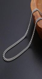 Chains Real Pure 925 Sterling Silver Necklaces For Men Personality Rough Design Vintage Chockers Link 35mm Chain Punk Jewellery G7710813