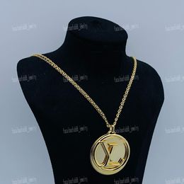 Latest style, Designer pendant necklace, round, lettering, sweater chain, women's necklace, gold/silver. 2 colors, fashion, personality, jewelry, wedding, party