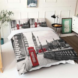 Bedding Sets 3d Print Duvet Cover Beautiful Family Set Urban Scenery Series Double Beddings And Bed Decoration For Bedroom