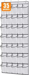 Storage Boxes 35 Large Pocket Over The Door Shoe Organizer Hanging Holder Rack For Closet Bedroom Bathroom