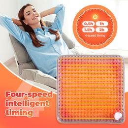 Winter Foot Warm Pad 9-Level Adjust Temperature Fast Heating Remote Control 4-Level Timer Flannel Feet Warmer LCD Display