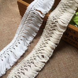 5 Yard Lace Trim Sewing Ribbon Tassel Fringe Cotton Garment Curtain Decorative DIY Vintage Craft Accessories