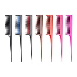 New Portable Hair Comb Hair Brush 3-row Teeth Teasing Comb Detangling Brush Hairdressing Rat Tail Combs Salon Tool