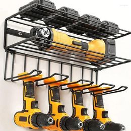 Hooks Hand Power Tool Organiser Rack Wall Mounted Rustproof Shelf Electric Drill Holders Heavy Duty For Workshop Garage