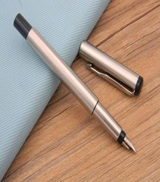 3pc Classic Arrow Clip Stainless With Silver Trim Medium Nib Fountain Pen9801594