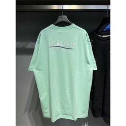 High quality designer clothing summer blcg wave Cola embroidered mint mens womens Short Sleeve T-Shirt