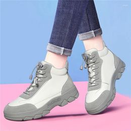 Casual Shoes High-top Hiking Genuine Leather Women's Outdoor Platform Women Sports Leisure Skateboard Walking Autumn