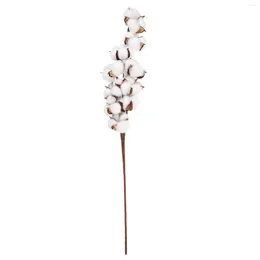 Decorative Flowers Wedding Decor Artificial Flower Party Cotton Bouquets Floral Arrangement Accessory Filling Ornament White Holiday