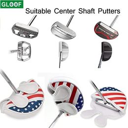 Golf Putter Head Cover Magnetic Mallet Blade Headcover USA Star Stripes Eagle Flag Design Magnet Closure Fit All Putters 240411