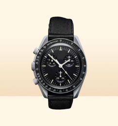 Bioceramic Mens Moonswatch Quartz Watches Full Function Chronograph Watch Mission To Mercury 42mm Nylon Luxury Mars Watch Limited 7823277