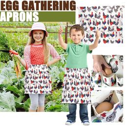 Table Mats Holds Apron Pockets Farm Girls Home Chicken Boys Collecting Fashion Decor Men's Aprons Baking