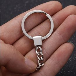 Chains 50pcs/lot High Quality Fashion 30mm Round Split Key Rings Keychain Key Ring Chain DIY Jewelry Metal Holder Accessories Findings