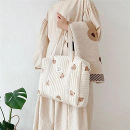 Storage Bags F2 Large Handbags Mummy Shoulder Bag Korea Style Born Baby Care Diaper Embroidery Organiser Travel