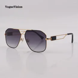 Sunglasses Gold Metal Frame Pilot Man Women Fashion Driving With Side Decoration Outdoor UV Protection Unisex