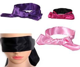 Soft Blindfold Satin Ribbon Bandage On Eyes Comfortable Sleep Eye Mask Breathable Cover Eye Patch For Sleep Women Sexy Blindfold4780558