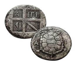 Ancient Greek Eina Turtle Silver Coin Aegina Sea Turtle Badge Roman Mythology Carving Collection8956737