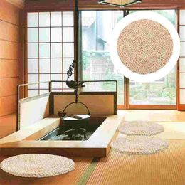 Pillow Meditation Seat Pad Household Home Mat Tatami Floor Indoor Weaving Craft Woven Decorative Couch Pillowsed