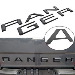 Car 3D ABS Rear Trunk Chrome Letters Logo Badge Emblem Decals Styling Sticker For Ford RANGER Wildtrack Pickup Truck Accessories